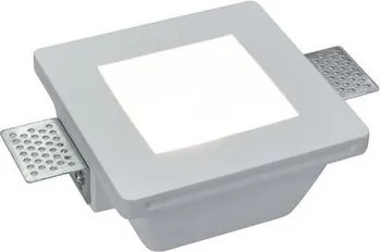 Portafaretto GU10 ed MR16 Quadrato in Gesso Pitturabile Ø120x120 mm