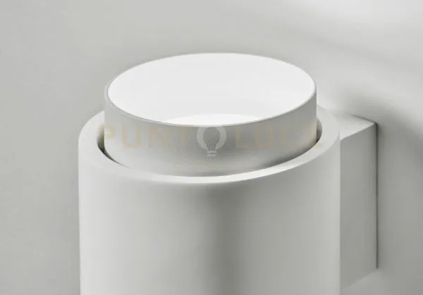 Syme applique da parete 2 luci attacco gx53 tonda bianco in gesso e...