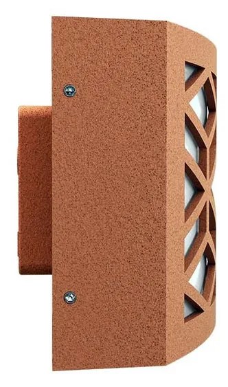 Applique Slim per Esterni con Griglia decorativa IP65 - E27 Corten