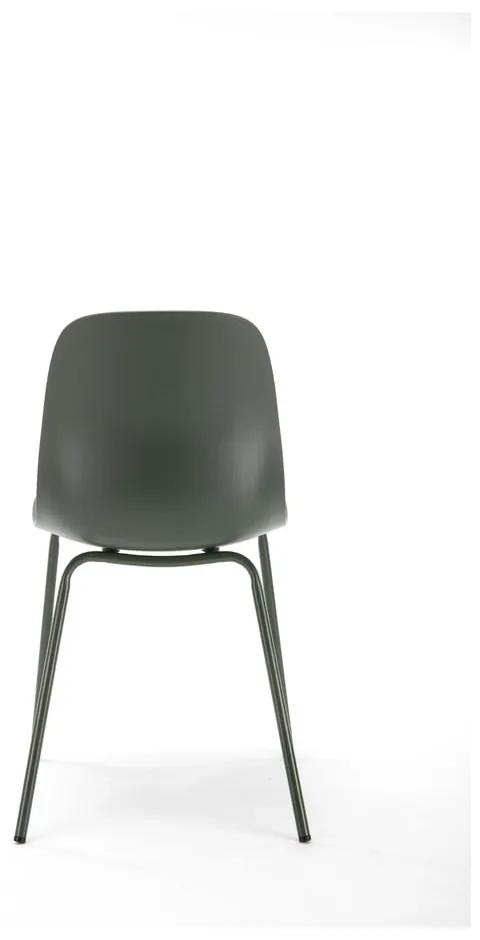 Sedia da pranzo in plastica verde Whitby - Unique Furniture