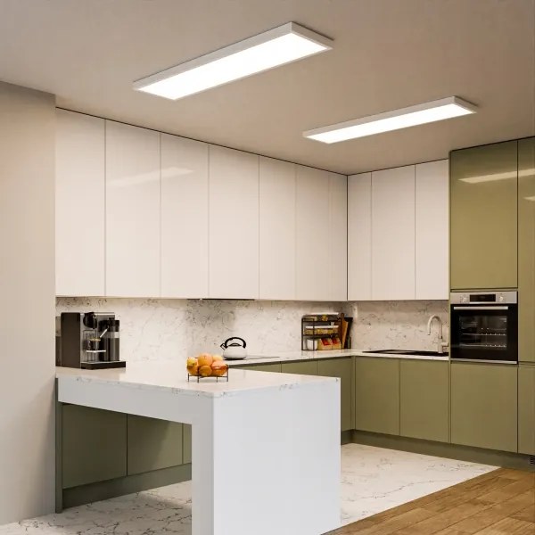 Pannello LED a montaggio superficiale 60 W, 230 V, 30 x 120 cm, bianco