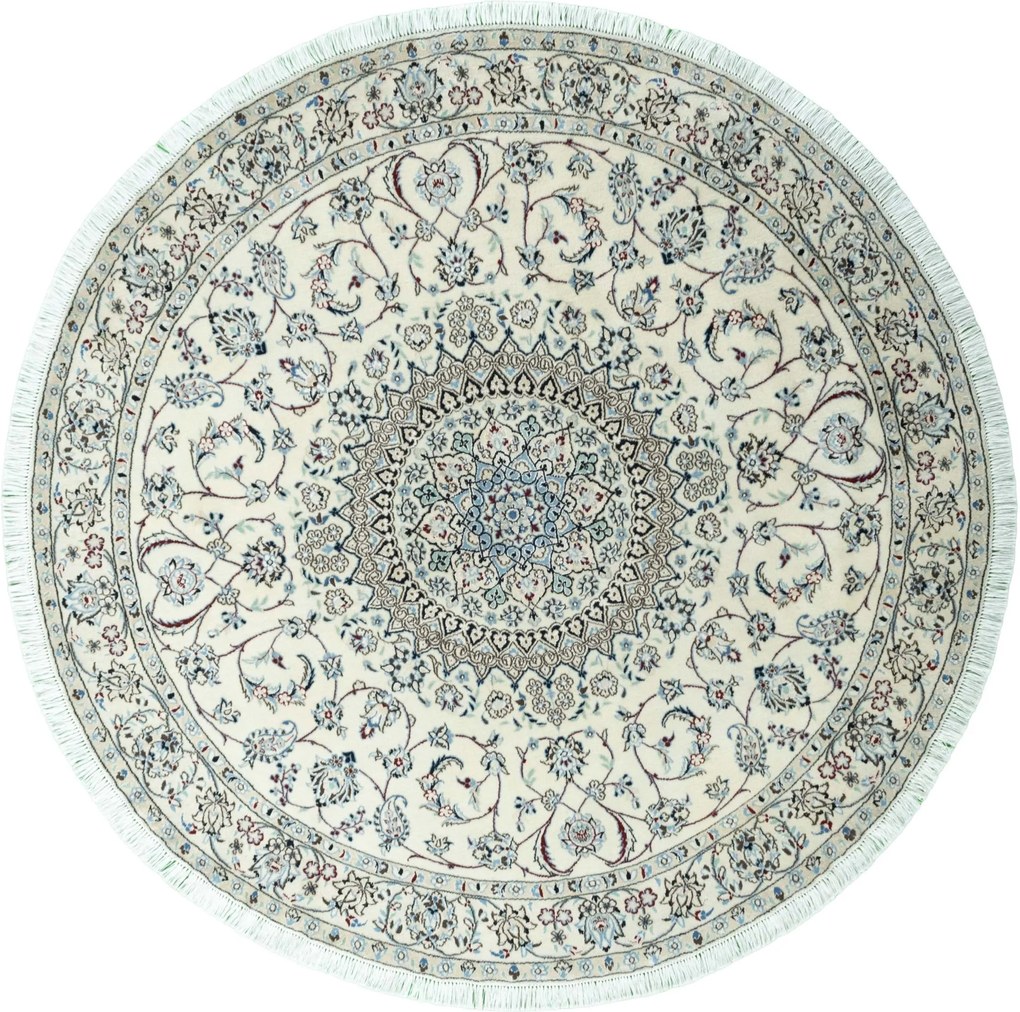 Nain Tappeto persiano 200x200 Beige (Iran) Annodato A Mano