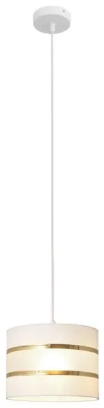 Lampadario a sospensione con filo HELEN 1xE27/15W/230V diametro 20 cm bianco/oro