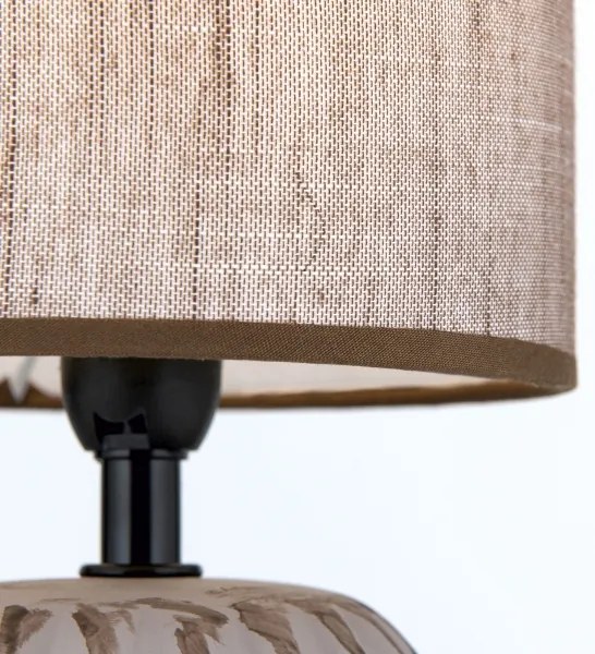 Orion LA 4-1224/1 - Lampada da tavolo PINIA 1xE14/25W/230V ceramiche beige/grigio