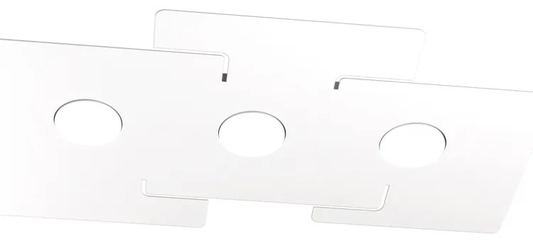 Plafoniera Moderna Echo Metallo Bianco 3 Luci Gx53