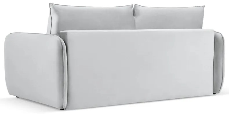 Divano letto in velluto grigio chiaro 214 cm Vienna - Cosmopolitan Design