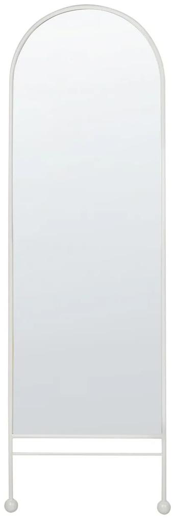 Specchio da parete metallo bianco 45 x 145 cm JARNAGES Beliani