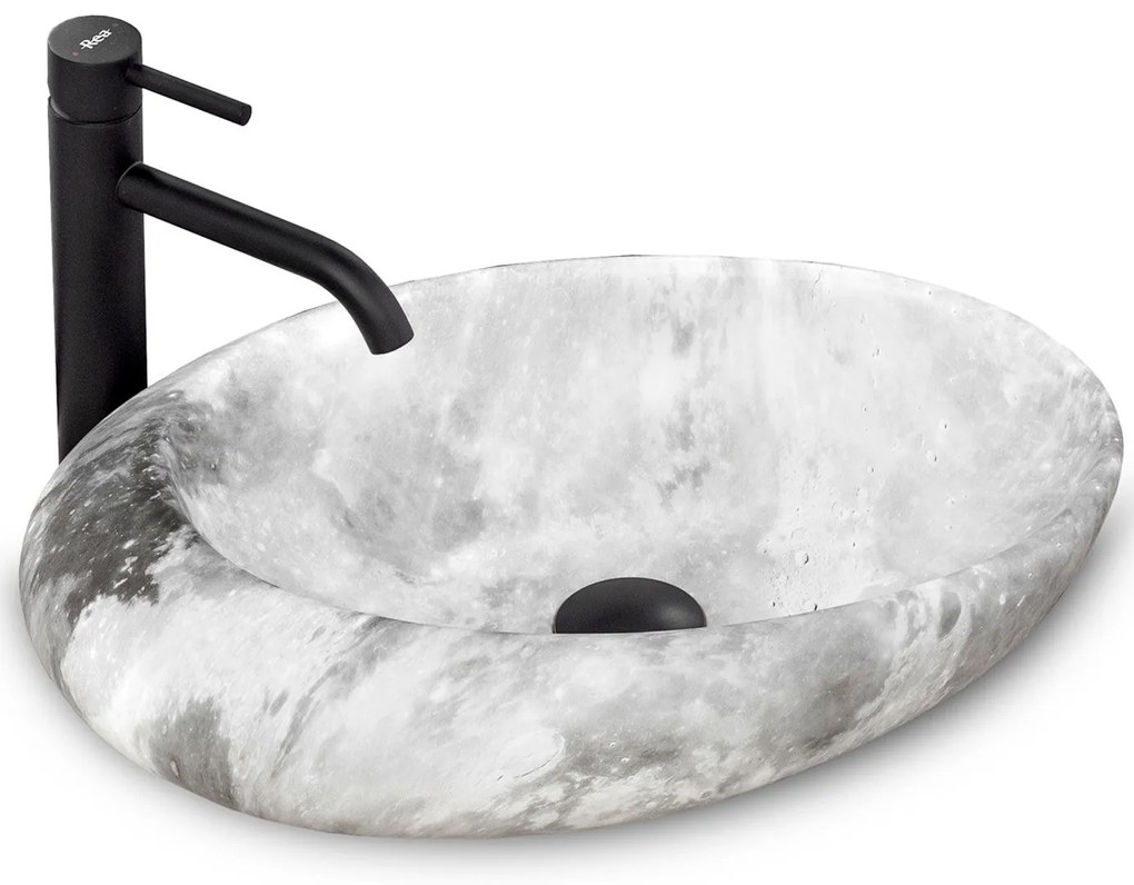 Lavabo da appoggio Rea Roxy C Stone L. Grey