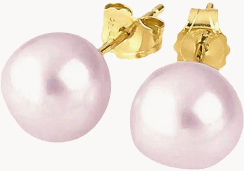 Orecchini a perno in oro giallo con perle Katrin