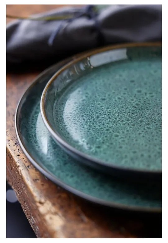Piatto verde/nero in gres ø 27 cm Gastro Green/Black – Bitz