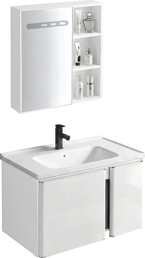 Set di mobili da bagno con lavabo Tula 60cm White