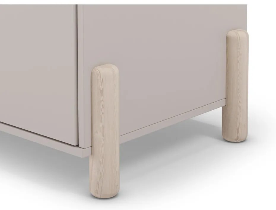 Armadio per bambini crema in legno di pino 93x180 cm Enola - Marckeric