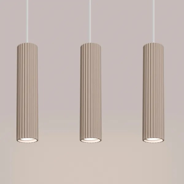 Brilagi - Lampadario a sospensione con filo CRESTO 3xGU10/10W/230V taupe