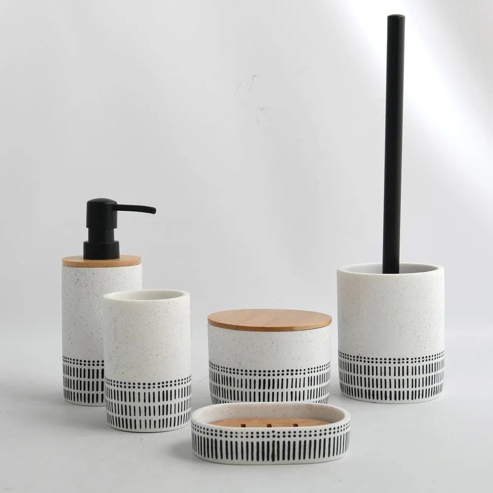 Organizer da bagno bianco in poliresina per dischetti di cotone Yuma – Spirella