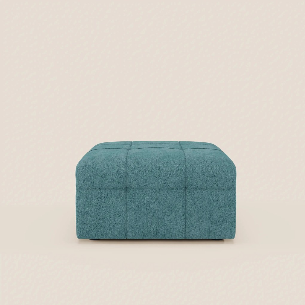 Mosaic pouf e modulo in bouclé - 96x77 cm design capitonné in tessuto smacchiabile T21