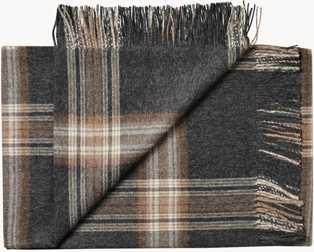 Coperta in baby alpaca con frange Buenos Aires