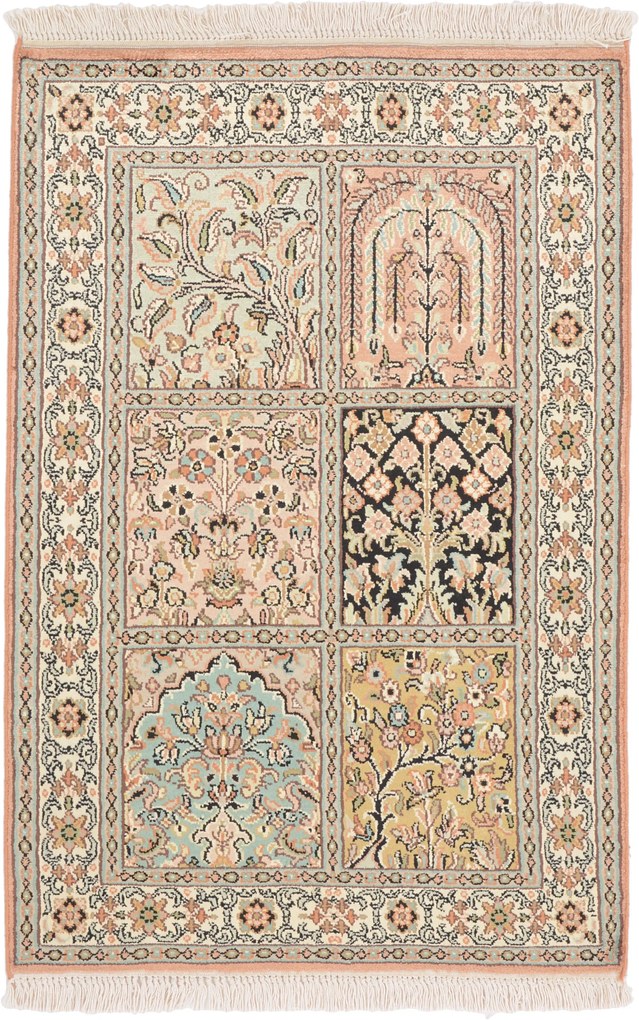 Cashmere Silk Tappeto orientale 60x90 (Indian) Annodato A Mano