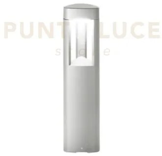 Ges480- paletto grigio metallizzato 1 luce attacco gx53 ip54 h.50cm