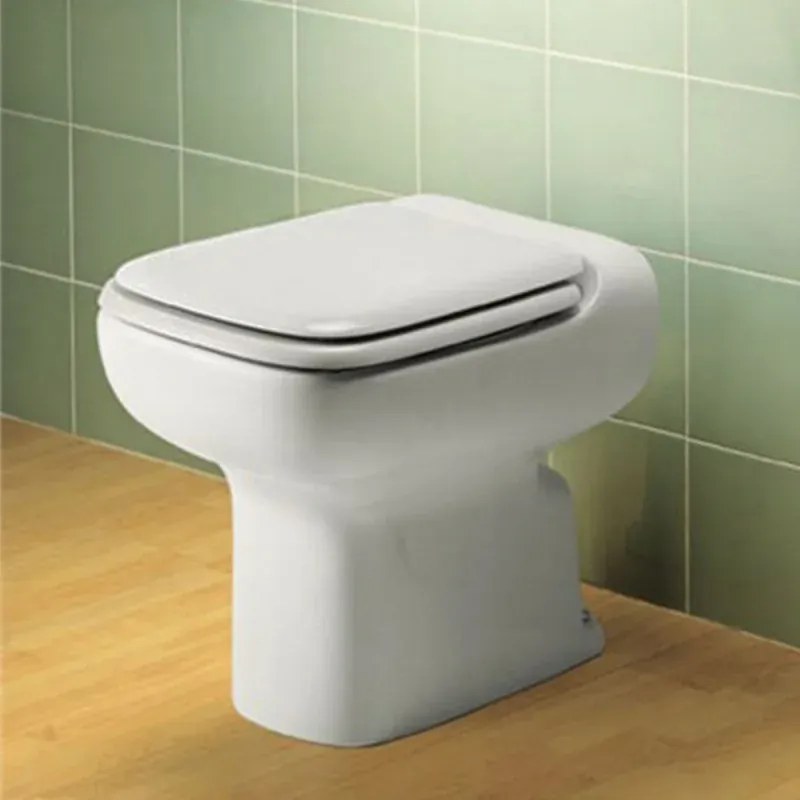 Copriwater serie Conca colore Bianco Ideal Standard legno rivestito e cerniere in acciaio