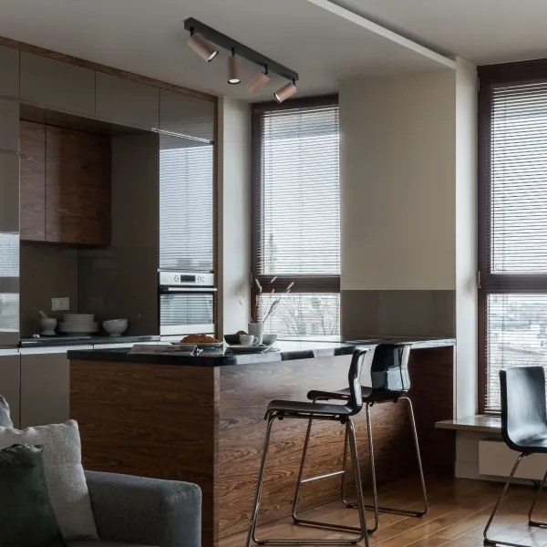 Faretto TUNE 4xGU10/10W/230V nero/marrone