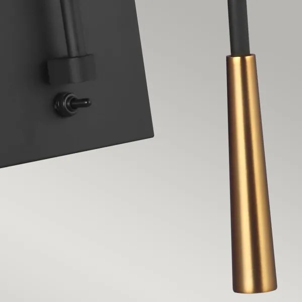 Feiss - Applique SIMON 1xE27/60W/230V nero/oro