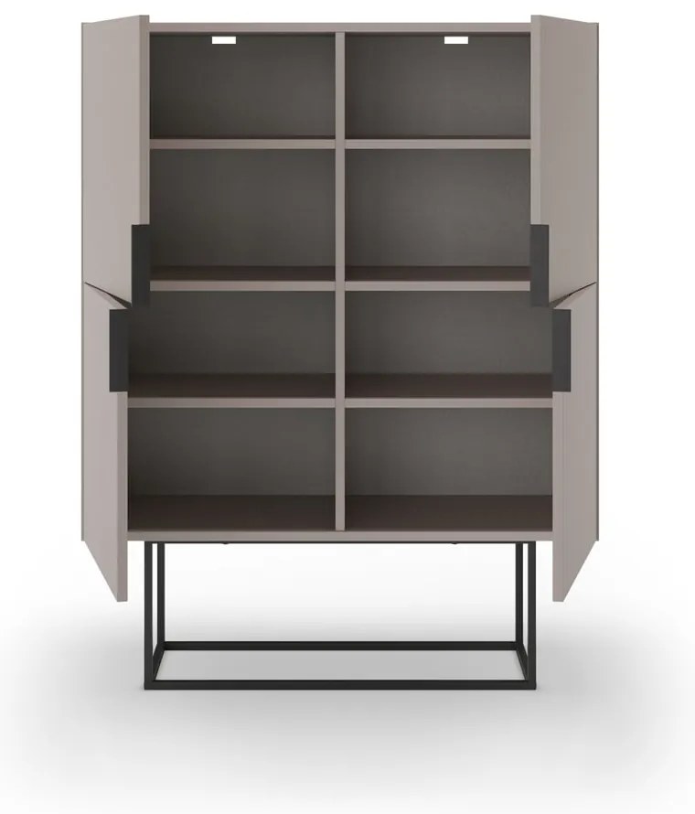 Armadietto grigio/beige 100x130 cm Titan – Marckeric