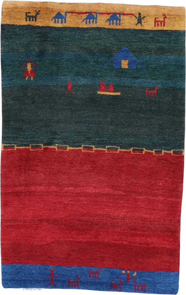 Gabbeh Tappeto persiano 120x190 (Iran) Annodato A Mano