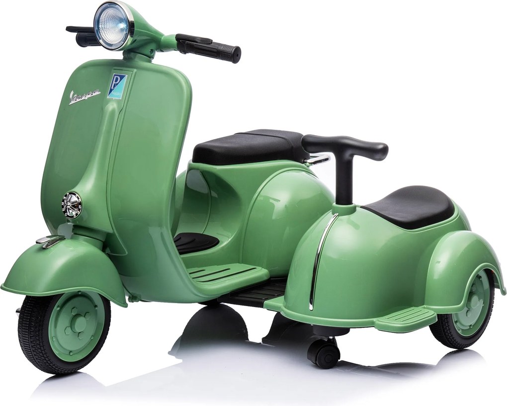 Piaggio Vespa con Sidecar Small Elettrica 6V per Bambini Verde...