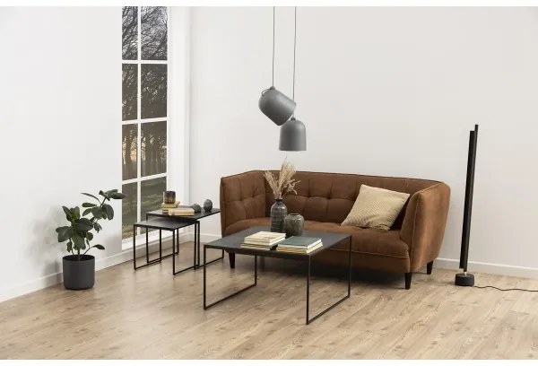 Set di tavolini da caffè ALMA 2 pz antracite