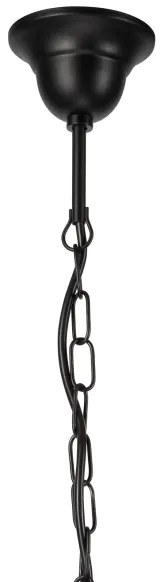 Lampadario a sospensione con catena DONATO 6xE14/40W/230V nero