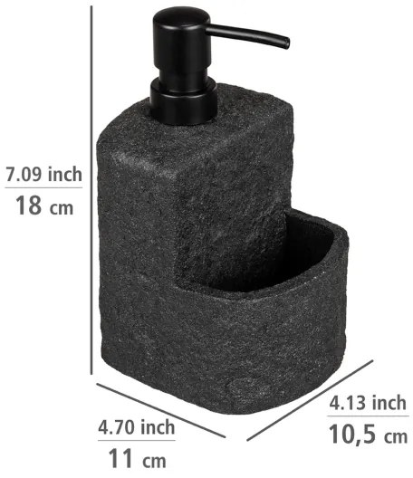 WENKO 54667100 - Dispenser di sapone FESTIVAL 10,5x18 cm nero