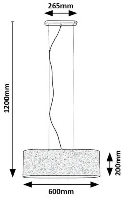 Rabalux 72251 - Lampadario a sospensione con filo NARMIN 3xE27/40W/230V