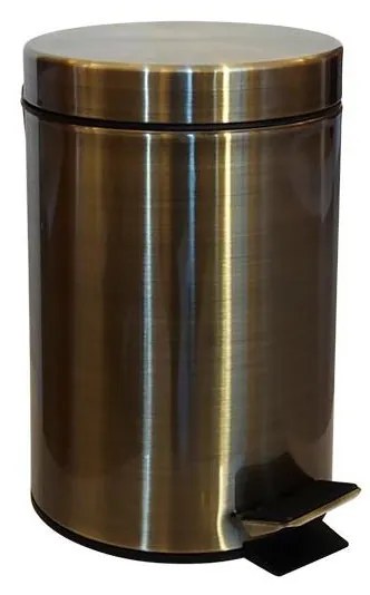 Cestino portarifiuti 17x26 cm in acciaio inox/bronzo