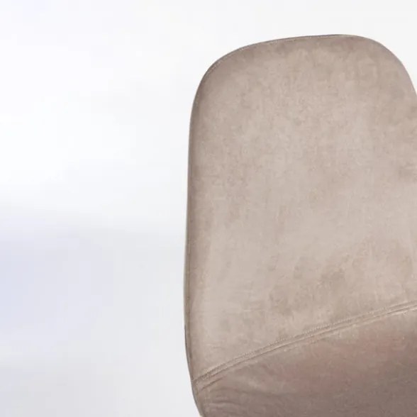 Sedie Da Interno In Velluto Imbottite Tortora Gambe Nere Irelia Bizzotto - 4 Pz