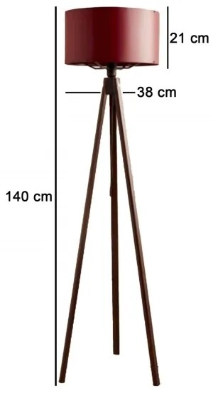 Lampada da terra AYD 1xE27/40W/230V marrone/rosso