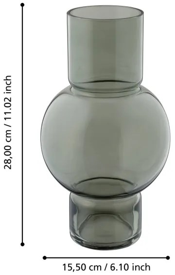 Eglo 421232 - Vaso di vetro AMPITABE 28x15,5 cm verde