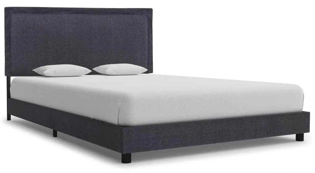 Giroletto Senza Materasso Grigio Scuro 140x200 Cm Tessuto /