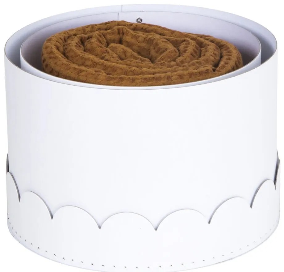 Scatole in set con coperchio bianche in cartone 2 pz ø 26x17,5 cm Wilma Paper Laminate – Bigso