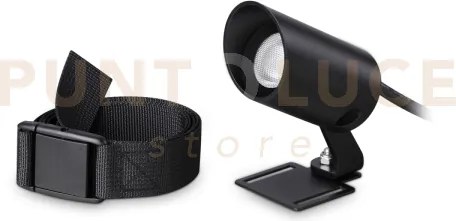 Koala proiettore led smd 3w 32° 250 lm 3000 k nero ip65 alimentator...
