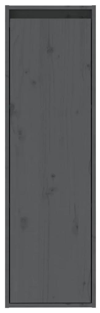Pensili grigi 2 pz 30x30x100 cm in legno massello di pino