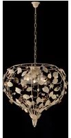 Lampadario Shabby Chic Bella Avorio Oro 5 Luci E27