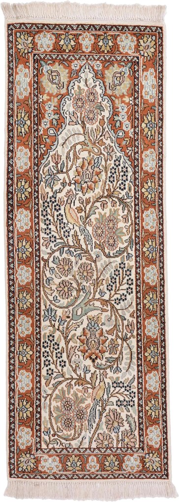 Cashmere Silk Tappeto orientale 50x130 (Indian) Annodato A Mano