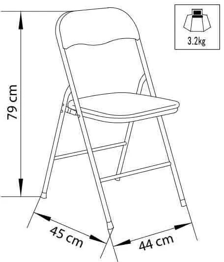 LUCIE - sedia pieghevole salvaspazio bicolor
