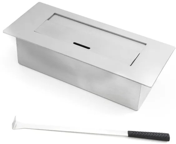 Camino a bioetanolo biocamino da terra Cambridge in legno Bianco 110x37x102h