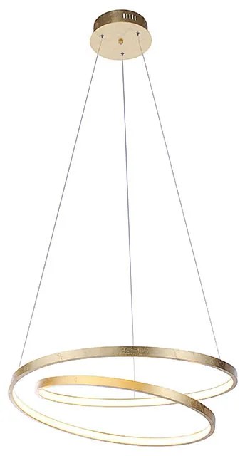 Lampada a sospensione di design oro 55 cm con LED dimmerabile - Rowan