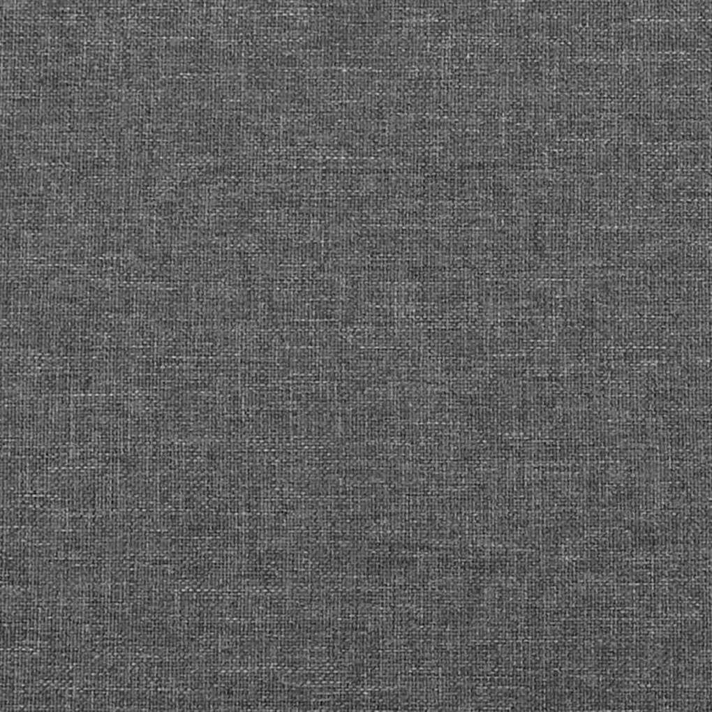 Giroletto a Molle con Materasso Grigio Scuro 140x190 cm Tessuto