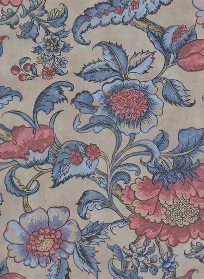 Little Greene Carta da parati Sackville Street - Saphir