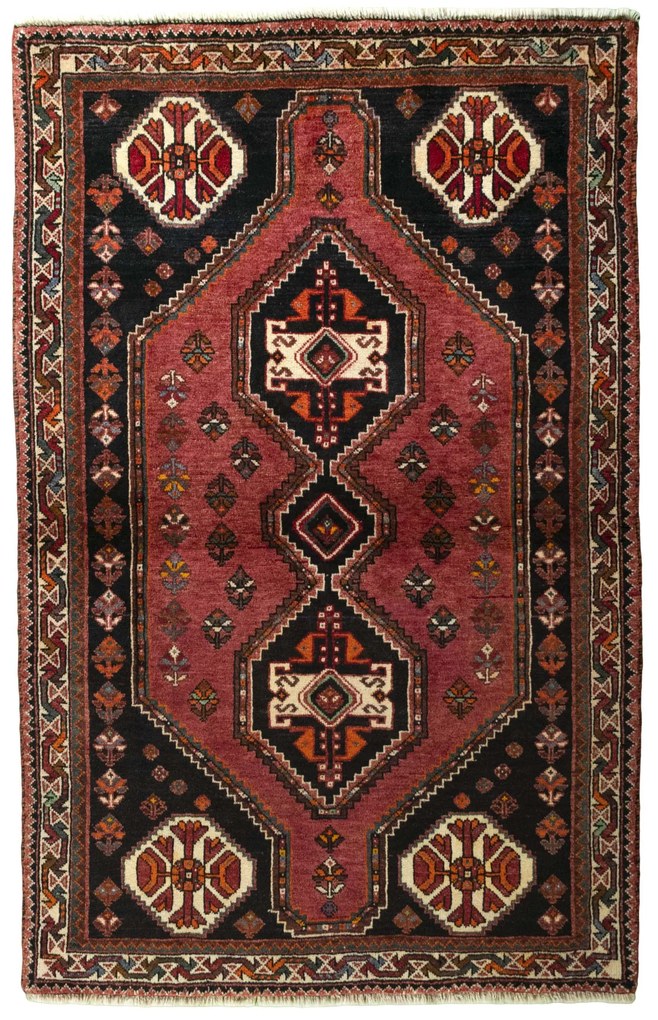 Shiraz Tappeto persiano 110x170 Rosso (Iran) Annodato A Mano