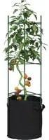 Sostegno Pomodori con Sacchetto Piante 2pz 116 cm Acciaio e PP 4009284