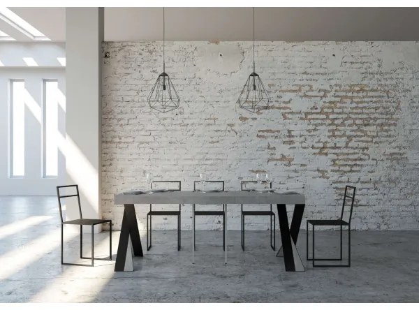 Consolle allungabile 90x40 cm DIAGO PREMIUM Cemento fino a 300 cm